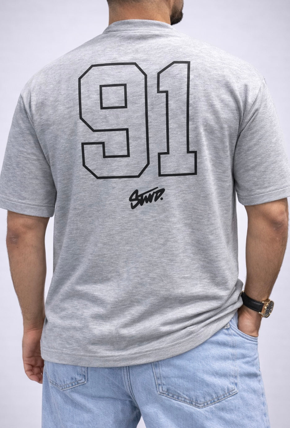 Dropshoulder T-shirts | STWD PRINT GRAY