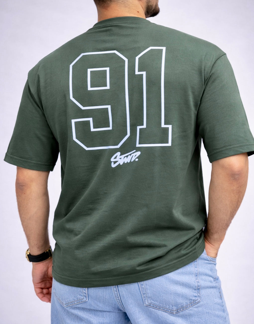 Dropshoulder T-shirts | STWD PRINT GREEN