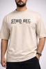 Dropshoulder T-shirts | STWD PRINT BEIGE