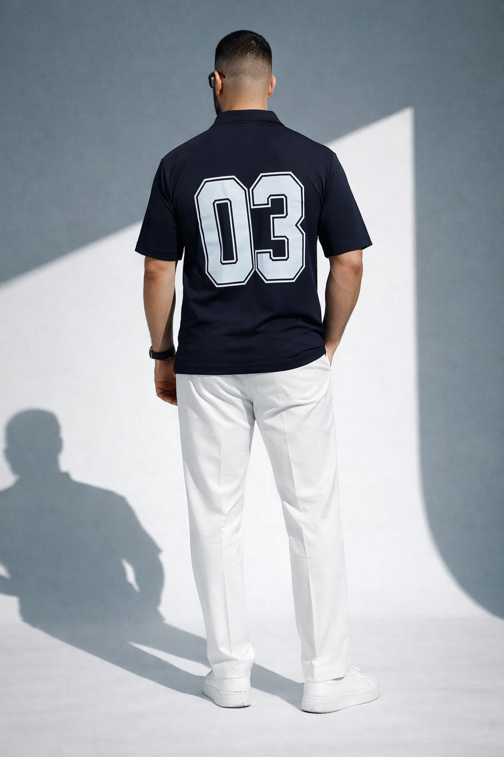 MENS ZIPPER CORE ZONE POLO CORD SET| NAVY WHITE